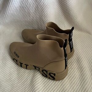 Guess Beige Knit Ankle Boots